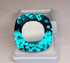 40.00 Ct Certified Natural Paraiba Tourmaline Neon Blue Cushion Loose Gemstone picture