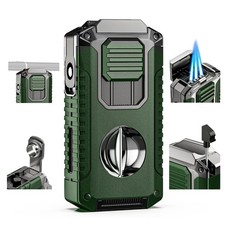 5-in-1 Torch Lighter with Cutter, Punch, Holder, and Draw Enhancer Tool, Trip... picture