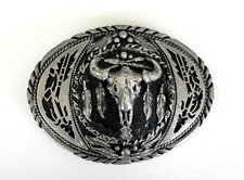 Vintage SSI Belt Buckle Native American Commemorative Handcrafted in USA picture