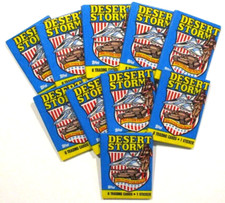 VINTAGE 1991 TOPPS DESERT STORM CARDS LOT OF 10 SEALED Wax PACKS picture