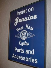 Boss Hoss Motorcycle GenParts Dealer Mechanic Garage Advertising Sign picture
