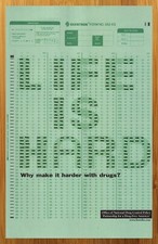 1999 Anti-Drug Vintage Print Ad/Poster Kids Teen Scantron Teacher Wall Art 90s picture