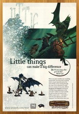 2001 Dungeons & Dragons Miniatures Game Print Ad/Poster AD&D Dragon Figures Art picture