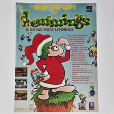 Lemmings Sony PlayStation 1 PS1 Christmas Print Ad/Poster Promo Art picture