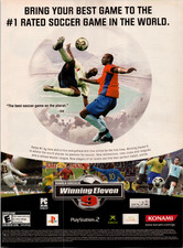 Konami Winning Eleven 9 Soccer PS2 Xbox PC Vintage Print Ad 2005 Gaming picture