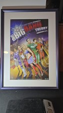 Big Bang Theory Signed  Poster – 7 Cast Signatures – Limited SDCC - Prof Framed picture