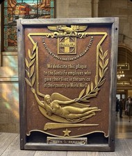 ATSF Santa Fe Railway WWII Employees Memorial Dedication Plaque -Cecil L Ensley- picture