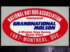 NHRA Grandnational,  Montreal, Que. 1987 - Original Vintage Racing Decal/Sticker picture