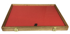 Oak Wood Display Case 18 x 24 x 2 for Arrowheads Knifes Collectibles & More  picture
