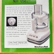 1996 Kitchen Aid Food Processor Cooking Tool Vintage Print Ad Food Advert picture
