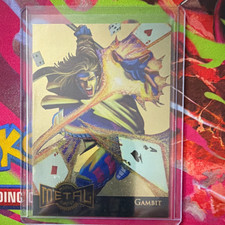 1995 Marvel Metal Universe X-Men Gambit Gold Blaster Limited Edition #4/18 picture