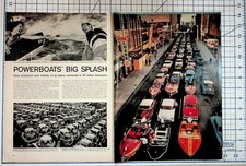 Vintage Powerboats Magazine Article Spread 1950s 1960s Boating History Ephemera picture