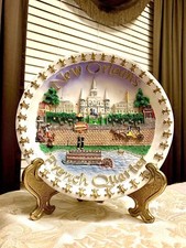 VTG NEW ORLEANS FRENCH QUARTER 3-D Souvenir LANDMARKS Wall Hanging Plaque picture