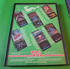 Strategic Simulations Computer Games Vintage Promo Framed Print Ad 8.5X11 1985 picture