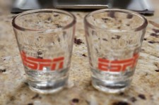Vtg 2000'S Lot Of 2 ESPN Sports Center Shot Glass  picture