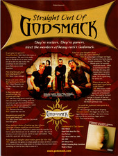Godsmack Straight Out Ad 2003 Vintage Rock Band Magazine Print Original Poster picture