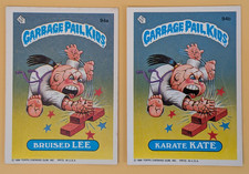 MULTI-ERROR Twin Set 1986 Garbage Pail Kids Bruised Lee #94a Karate Kate #94b picture