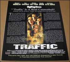2001 Traffic Movie Print Ad Rolling Stone Review Benicio del Toro Cheadle 2000 picture