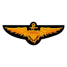 Naval Aviator Wings Navy Patch [Iron on Sew on 4.0 X 1.5 -P9] picture