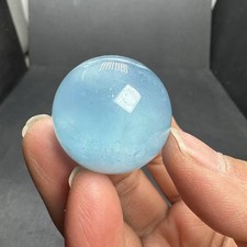 30mm Natural Aquamarine Quartz Sphere Crystal Energy Ball Reiki Decor picture