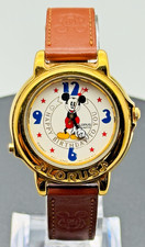 Vintage Disney Watch Lorus Melody Mickey Mouse Musical Happy Birthday Gold Tone picture