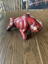 Vtg 1969 Eric Olsen Red Bull Whiskey Decanter MCM Signed picture