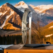 Pocket Knife. Defender Extreme. All Black. Seat Belt Cutter/Window Breaker #9288 picture