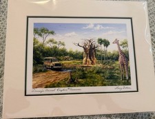 Disney’s Animal Kingdom Savannah Larry Dotson Print 14x11 Disney World NEW picture