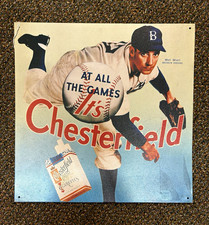 Chesterfield Cigarettes Brooklyn Dodgers Whit Wyatt Sign “At All the Games” picture