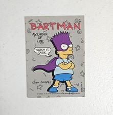 1990 Topps The Simpsons Bartman Bart Avenger of Evil #1 Sticker picture