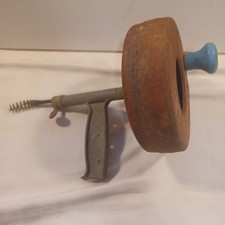 Chicago Speciality Mfg. Co. Hand Crank 15' Drain Snake. Mighty Mite Vtg picture