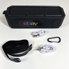 Ebay Branded Merch Swag Bluetooth Speaker Solar Black Waterproof Camp ES-T62 NEW picture