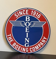 Retro Style Boeing Airplane Company Quality Round  Garage Sign picture