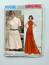 Vintage 1972 Vogue Paris Original 2794 Pierre Balmain Dress Sz 14, Uncut FF picture