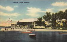 Paget Bermuda Glencoe Boat Linen c1930s-40s Postcard picture