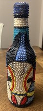 Vintage Authentic Haitian Vodou Voodoo Sequin Bottle - Spiritual Art - Beautiful picture