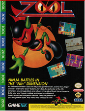 Zool 1993 Sega Nintendo Video Game Vintage Print Ads / Poster Promo Art picture