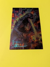 GODZILLA EMBOSSED METAL SKETCHBOOK BY SURTUR LTD 5 SIGNED WITH COA NEW picture