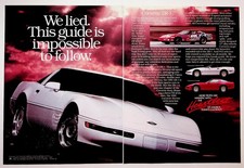 1990-91 Corvette ZR-1 Print Ad C4 Chevrolet Sports Car Magazine Ephemera picture