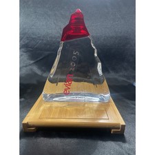 Evian 2005 Limited Edition Mountain Glass Water Bottle Red Cap Collectible 750ml picture