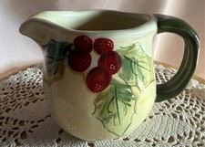 Target holiday 07 classic Tidings Creamer Pitcher Christmas holly berries 8oz picture