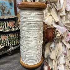 Antique 9.5” Spool Sewing PRIMITIVE Yarn Twine 1900s Wood Industrial French picture