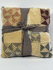 Antique Homemade Hand Stitched Quilted Pillow -Granny- One of a Kind picture
