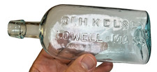 Antique Dr Kelsey Lowell Massachusetts Jaundice Bitters Bottle Open Pontil picture